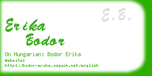 erika bodor business card